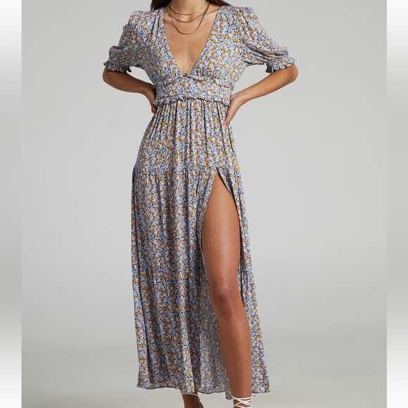 Showpo Blue Maxi Dress - Picture 1 of 3